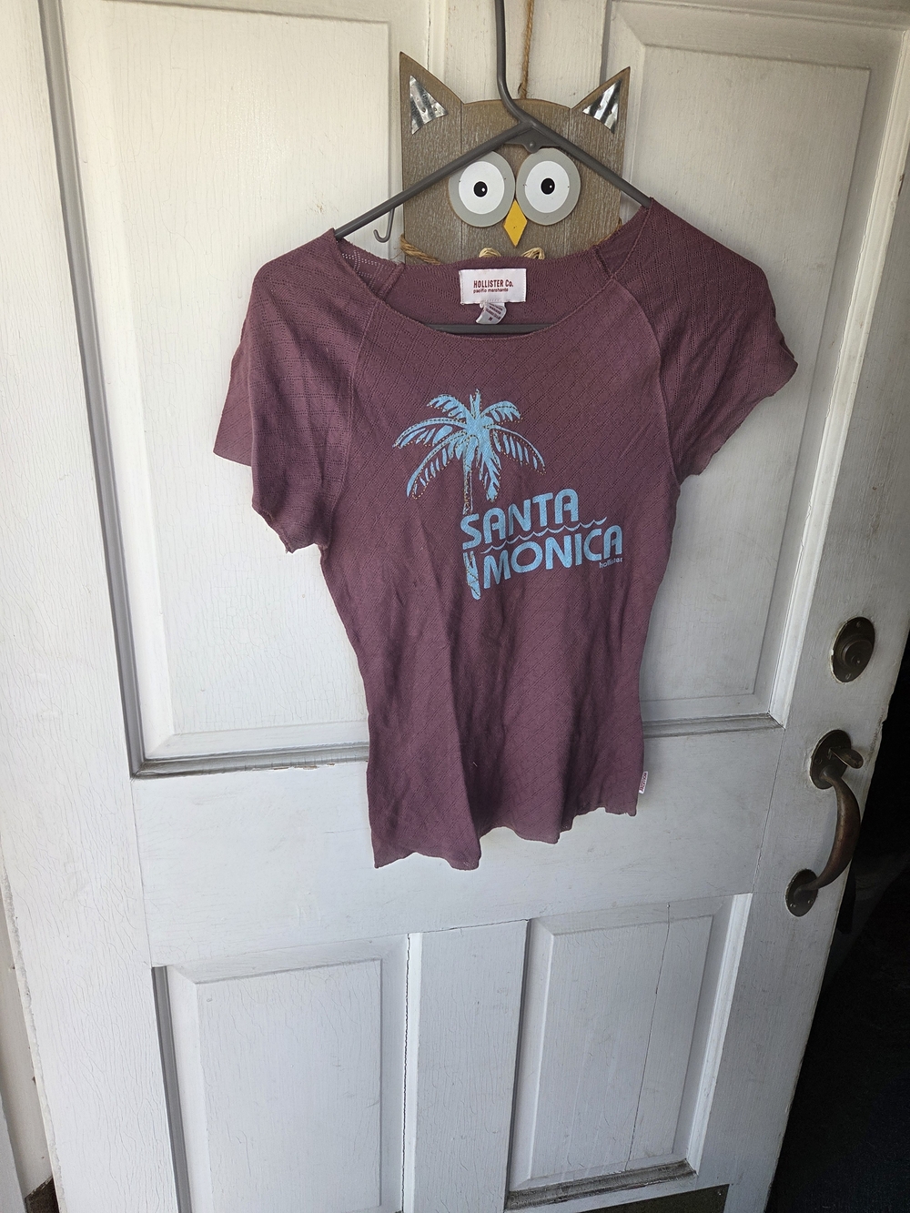 Hollister Santa Monica Palm Short Sleeve Tee - Mauve Y2k Thin